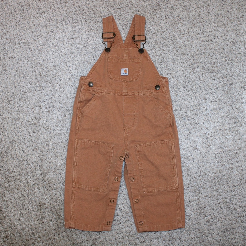 Toddler Carhartt Tan Overalls Size 12 Months